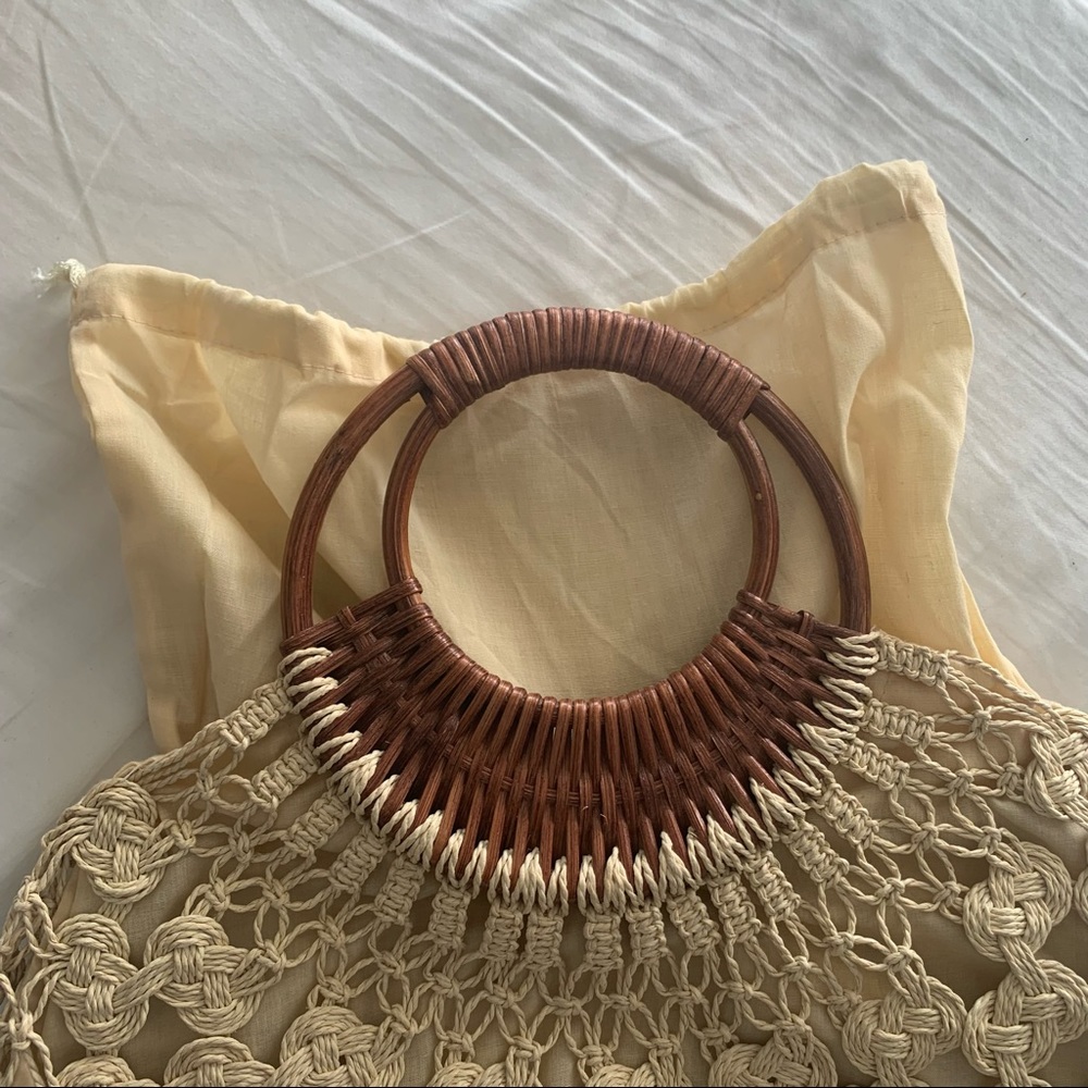 Rattan Mini Boho Purse Bag Unique | Straw Colour - Picture 6 of 6